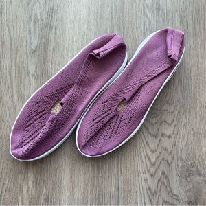 Purple slip on shoes